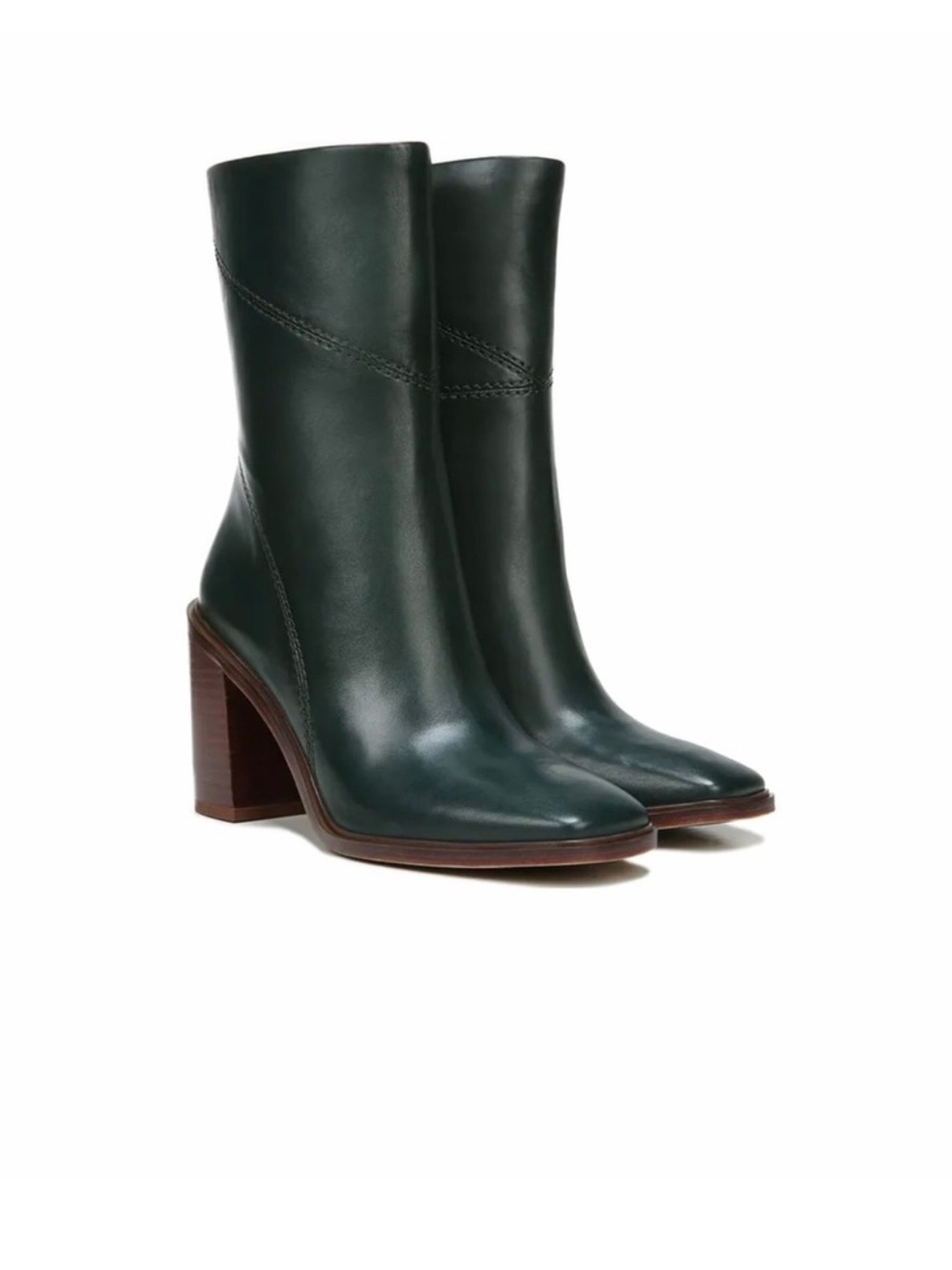 Brand New! Franco Sarto Women's Leather Mid-Calf Block Heel Boots